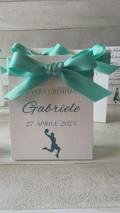 Porta confetti a bustina personalizzata Comunione-Cresima