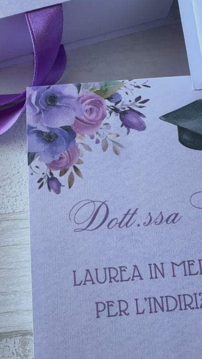 Porta Confetti Laurea – Cofanetto a Libro Degustazione Personalizzato
