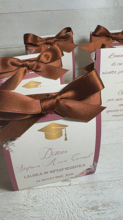 Porta confetti Laurea - Bustina personalizzata Aperta ai Lati