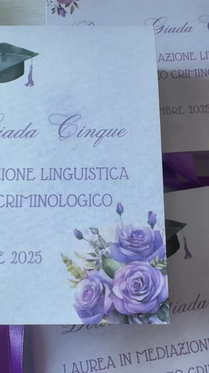 Porta Confetti Laurea – Cofanetto a Libro Degustazione Personalizzabile con Scomparti