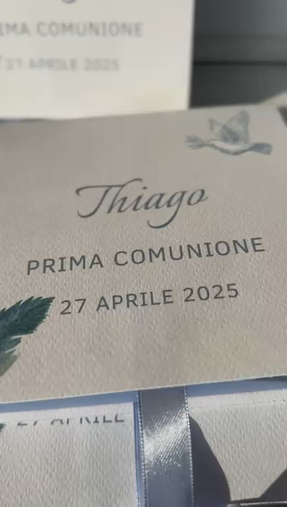 Cofanetto regalo a libro personalizzato con set di 3 di spezie per Comunione-Cresima