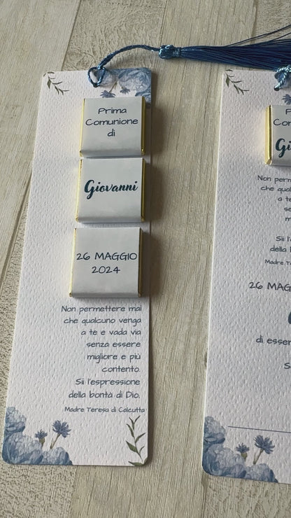 Segnaposto con cioccolatini personalizzabili