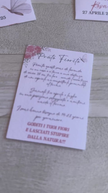 Segnaposto Compleanno – Bustina Semi Fiori personalizzata