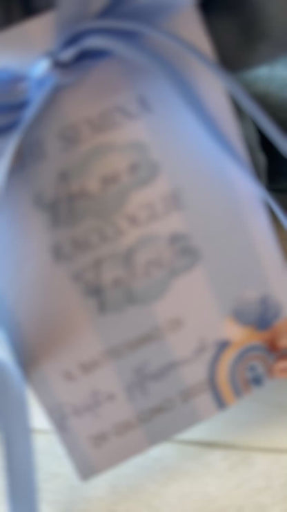 Porta Confetti in Sacchettino vellutino personalizzato Battesimo