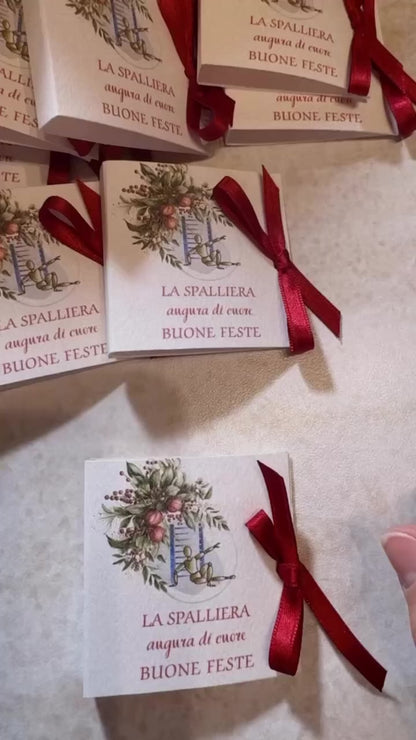 Cioccolatini Natale - Mini Libretto con Cioccolatino Personalizzato