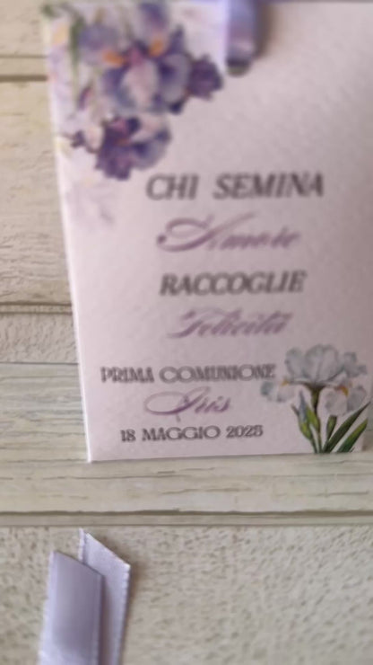 Segnaposto Comunione e Cresima - Bustina Semi Prato Fiorito