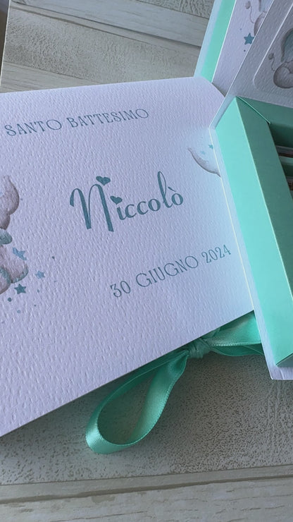 Bomboniera Battesimo – Cofanetto a Libro con Set di 5 Spezie