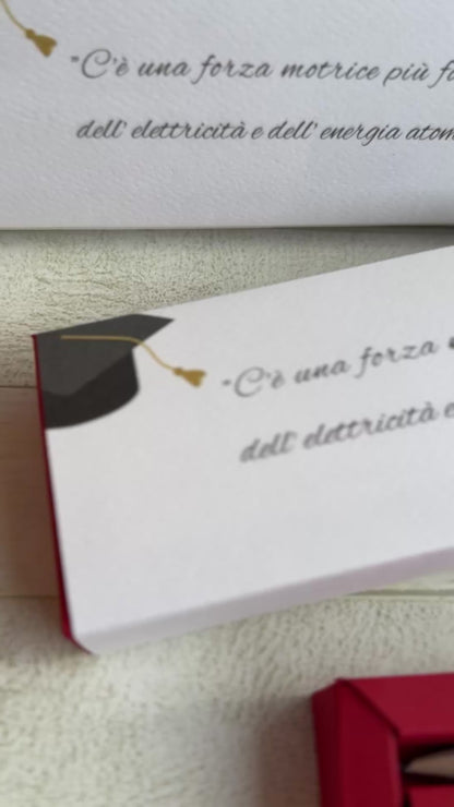 Bomboniera Laurea con Matita Seminabile - Cofanetto a Scorrimento